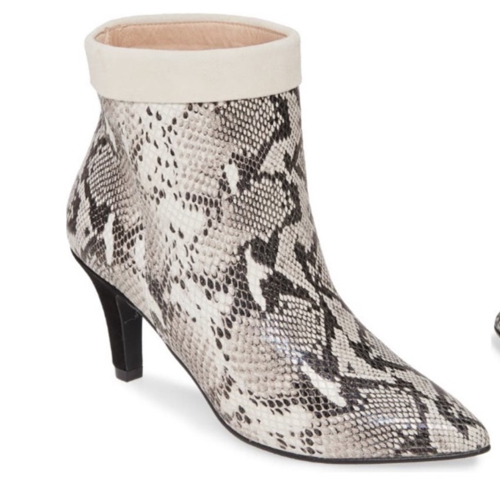 42 GOLD snake printed booties Size 8.5